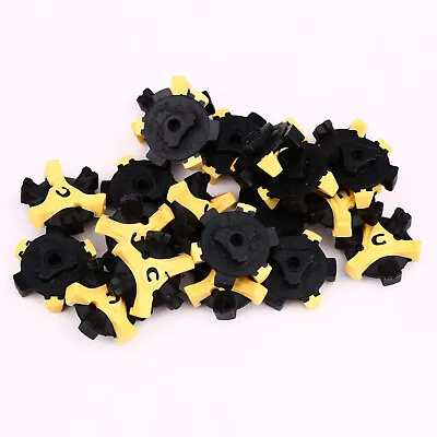 56pcs Yellow Black Q-Lok Spikes Golf Shoe Spikes Replacement Cleat • $20.69