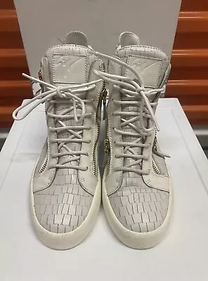 $99.95 • Buy Giuseppe Zanotti Men's White High-Top Snakeskin Sneaker Shoe Sz EU 41/US 8