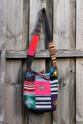 Hippie Peace Sling Cross Shoulder Bag For Festival For Unisex Girls Women  • $16.09