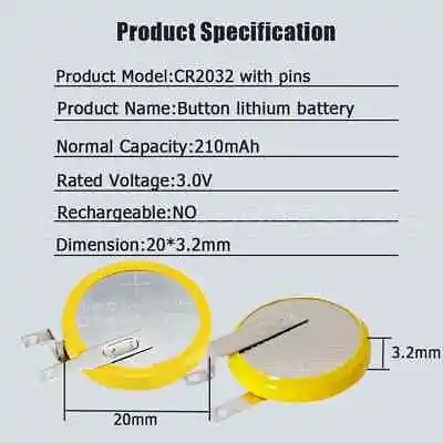 CR2032 CR 2032 With Tabs Solder Soldering Welding 3V Lithium Batteries • £3.50