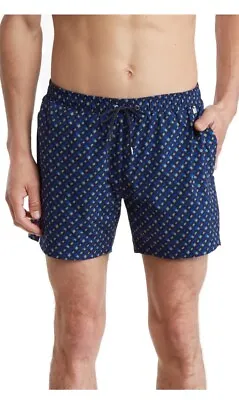 Hugo Boss Men’s Manu Swim Shorts Trunks - Blue Multi- Small- New Tags $88 • $29.99