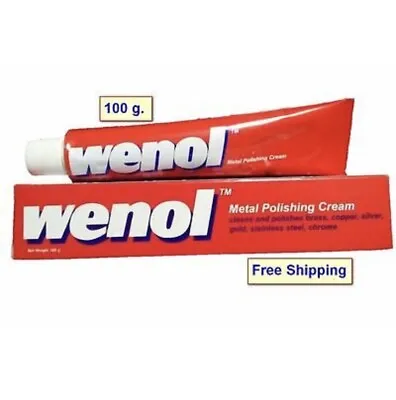 1 Tube WENOL METAL POLISH CLEANER ALL FOR BRASS COPPER STAINLESS STEEL TUBE 100G • $14.25