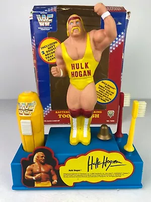 Vintage WWF Hulk Hogan Battery Toothbrush Stand - Working 1991 Janex • $64.99