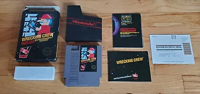 Wrecking Crew Nintendo NES Hang Tab BLACK BOX 5 Screw Complete CIB Non Rev-A Lot • $390.99