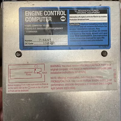 Engine Control Module/ECU/ECM/PCM-Computer Cardone  6647 Needs Prom Tool • $40