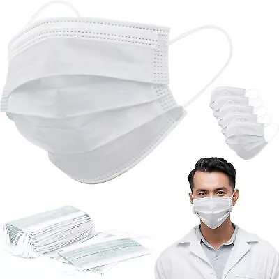 50/100/500 Pack Disposable Face Mask Ear Loop Non Surgical Mouth Cover Masks • $4.49