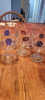 Set Of 5 Vintage Beer Goblets  • $10