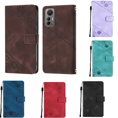 For Xiaomi 13 Lite Poco F5 X5 Retro Embossed PU Leather Wallet Case Phone Cover • $12.09