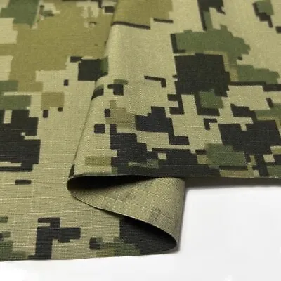 Mexican Camo Nylon Cotton Grid Cloth Waterproof Tactical Training Suit Fabric • $26.59