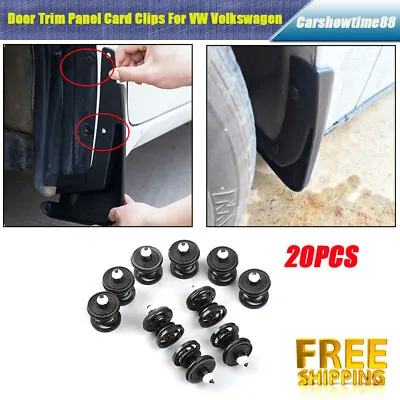 20PCS Door Card Clips Trim Panel Mountings Fastener Screws For Volkswagen VW • $6.59