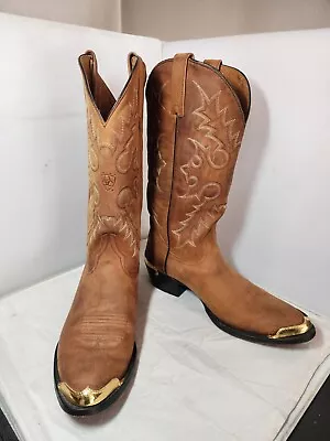 Mens ARIAT Heritage R Toe Distressed Brown Western Cowboy Boot 8.5 EE  • $44.50