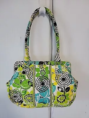 Vera Bradley Limes Up Green Floral Magnetic Frame Shoulder Bag/Purse • $20