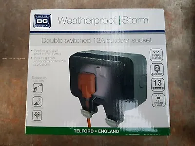 £14.99 • Buy BG  IP66 Outdoor Garden Weatherproof 13A Switched Double Socket WP22
