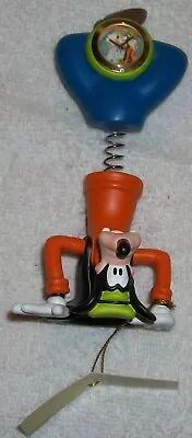 Upside Down 6 1/2  Goofy Clock Watch Face Spring Handstand Disney New Battery • $14.99