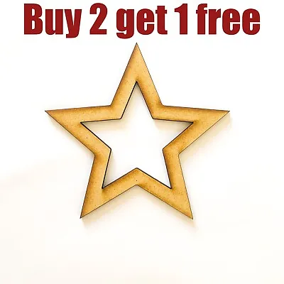 £1.99 • Buy Wooden Star Shape Outline Great For Decorating Various Sizes Available