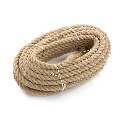 £79.99 • Buy 30 Mm Thick Heavy Duty Jute Rope Twisted Braided Garden Decking Cord 12345678910