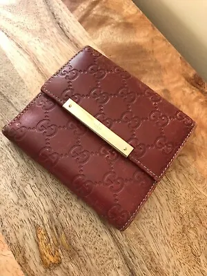 Vintage Gucci Red Leather Wallet  • $75