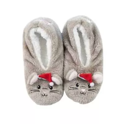 Faceplant Dreams Mouse Holiday Women's Plush Animal Footsies Slippers • $21.65