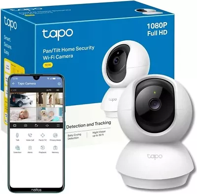 Tapo Pan/Tilt Smart Security Camera Baby Monitor Indoor CCTV 360° Rotational • £18.52