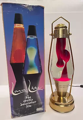 Vintage Lava Coach Lantern - Coachlite - Lava Lamp - Red / Clear • $350