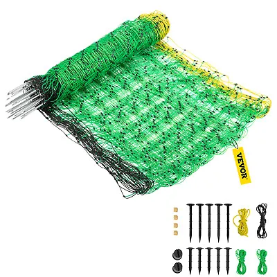 VEVOR Electric Netting Fence Kits Sheep Fencing 42.5 H X 164'L With Posts Spikes • $113.99