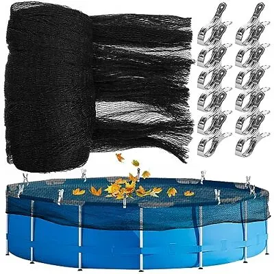 21Ft Pool Leaf Mesh Net Cover For Above Ground Pool With Metal Clips • $59.27