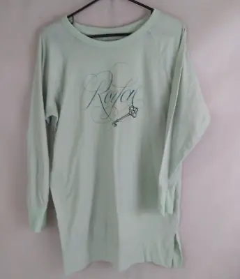 Victoria's Secret Women's Light Green Shirt With Royal Key Design Size Medium • $14.99