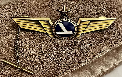 Vintage Signed LGB 10K Gold Filled Eastern Airlines Pilot Uniform Wings 3” Len. • $39
