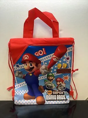Super Mario Bros  Backpack Red Bag PE Lunch Collecbale School Kids NEW • £12.95