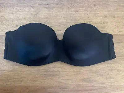 PINK Victoria's Secret Black 38D Wear Everywhere Strapless Lightly Lined Bra • $19.99