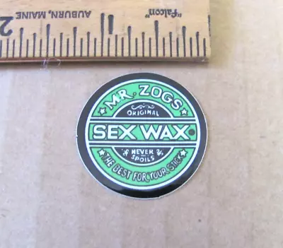 Vintage Sex Wax Mr Zog's Sticker Decal Surfboard Surfing 3mm Mini Black Green • $3.95