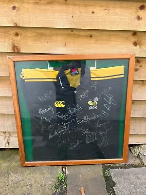 London Wasps Signed Rugby Shirt - Framed • £140