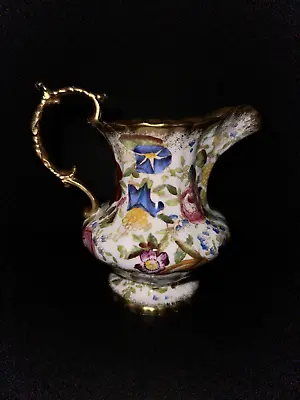 Hammersley Queen Anne Chintz Bone China Hand Painted  Pitcher Free Ship • $110