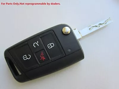 Used Oem Vw Flip Key Keyless Entry Remote Fob Nbgfs12a01 - For Parts Only • $11.95