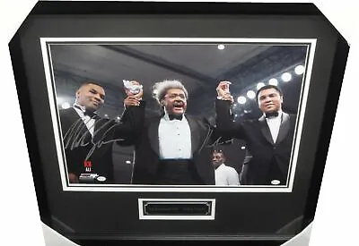 Muhammad Ali Mike Tyson Dual Signed Autographed 16x20 Photo Framed OA Don King • $1499.99