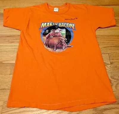 Vintage HOG MAKIN' BACON Virginia Beach Va Sportswear 100% Cotton T Shirt. • $39.97