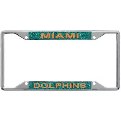 Miami Dolphins Metal Inlaid Acrylic License Plate Frame • $19.95