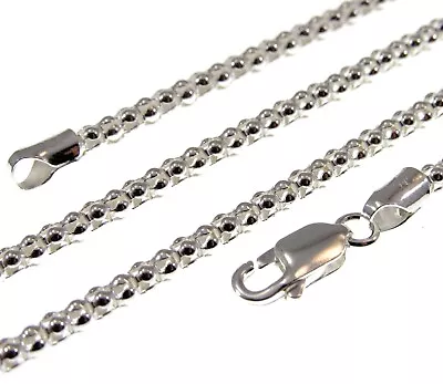 3MM Solid Genuine 925 Sterling Silver Italian POPCORN Chain Necklace Italy • $19.45