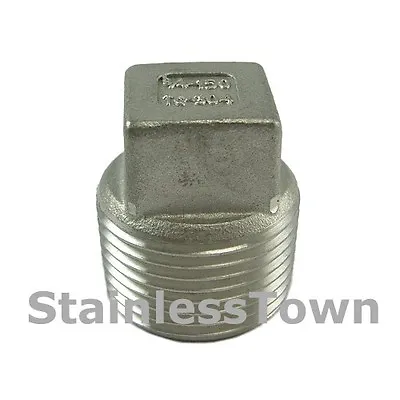 Stainless Steel Square Head Pipe Plug 3/4  Type 304 18-8 StainlessTown • $3.25