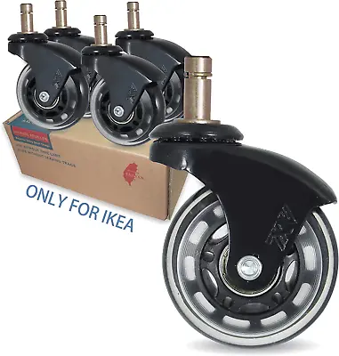 Office Chair Wheels For Hardwood Floor And Carpet 10Mm Stem Size • $96.22