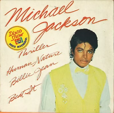 Michael Jackson Thriller (2x7  Single Pepsi Promo Brazil - 1983) • $100