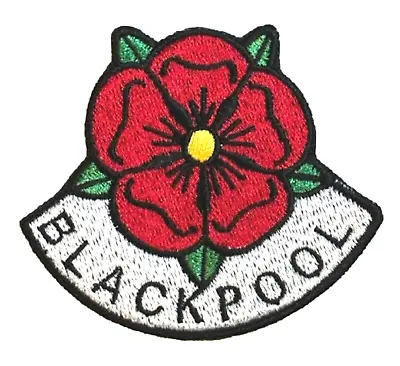 Blackpool Lancashire Cut Out Rose Embroidered Sew On Or Iron On Patch (A) • £5.99