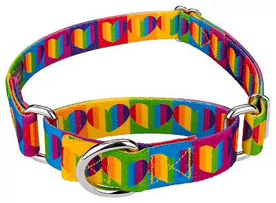 Country Brook Petz® Rainbow Hearts Martingale Dog Collar • $12.97