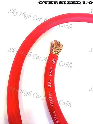 $2.75 • Buy 1/0 Gauge AWG RED Power Ground Wire Sky High Car Audio Cable Sold By The Foot