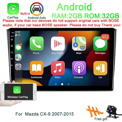 32GB Android 12.0 Car Radio GPS Navi Stereo Carplay For Mazda CX-9 CX9 2007-2015 • $131.99