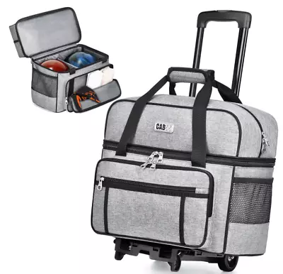 Double Roller 2 Ball Bowling Bag With Separate Shoe Compartment With Wheels • $60.99