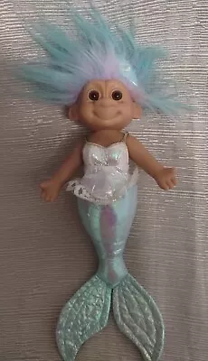 Rare Vintage Large 10  Russ Troll Hanging Iridescent Blue Mermaid W/poseable Arm • $25.99