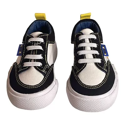 Minions Ground Up Lace Boys Toddler Sneakers Size 6 Low Top White Blue • $22.99