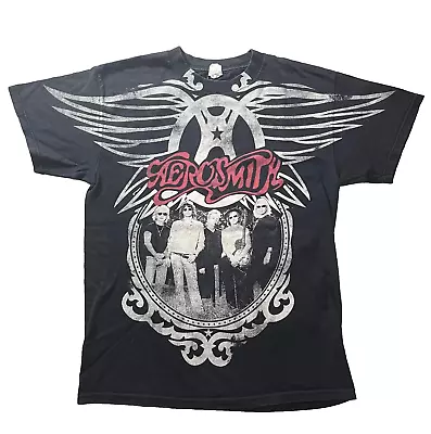 Aerosmith - World Tour 2010 Short Sleeve Size Medium Black Alstyle Free Postage • $99.99