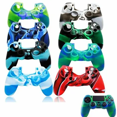 $8.99 • Buy Camouflage Silicone Rubber Skin Grip Cover Case For PlayStation 4 PS4 Controller